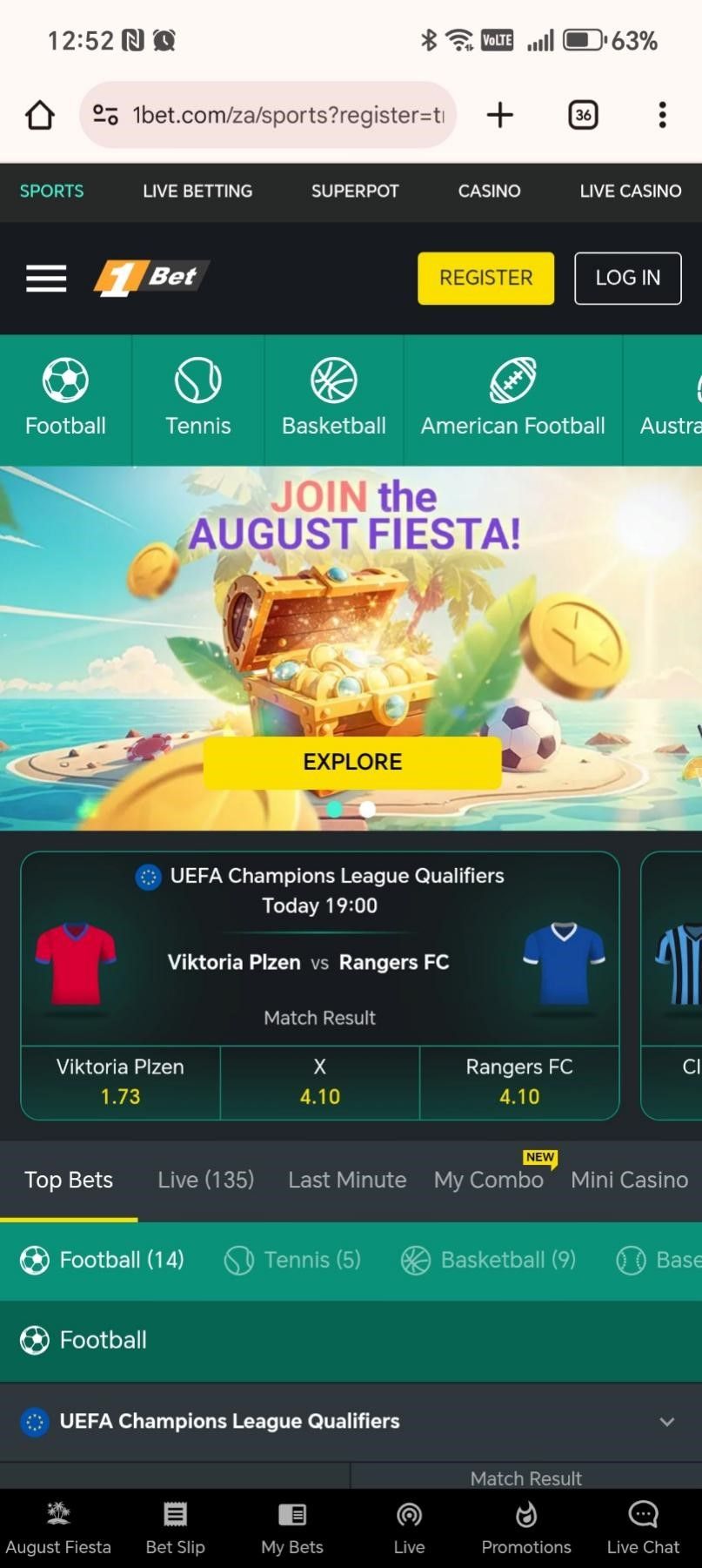 Comprehensive Review of 1Bet's Sports Betting