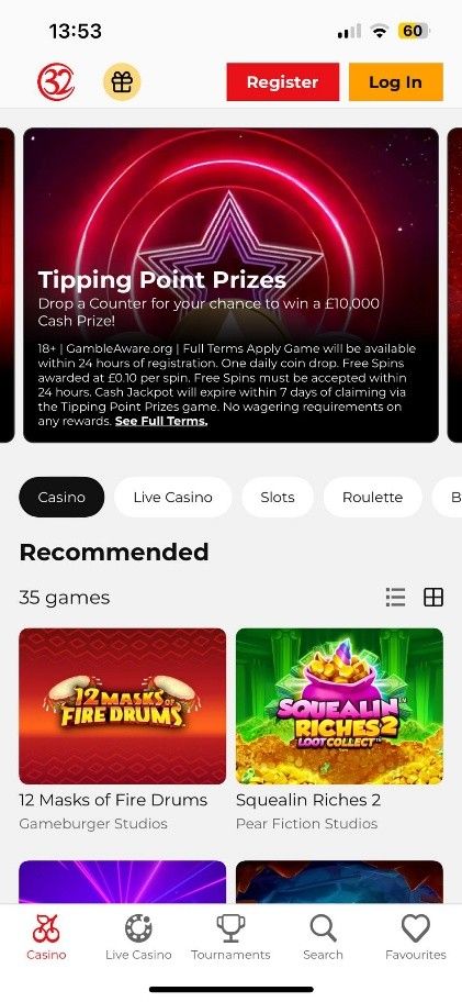 Bonus 32 Rosu Casino