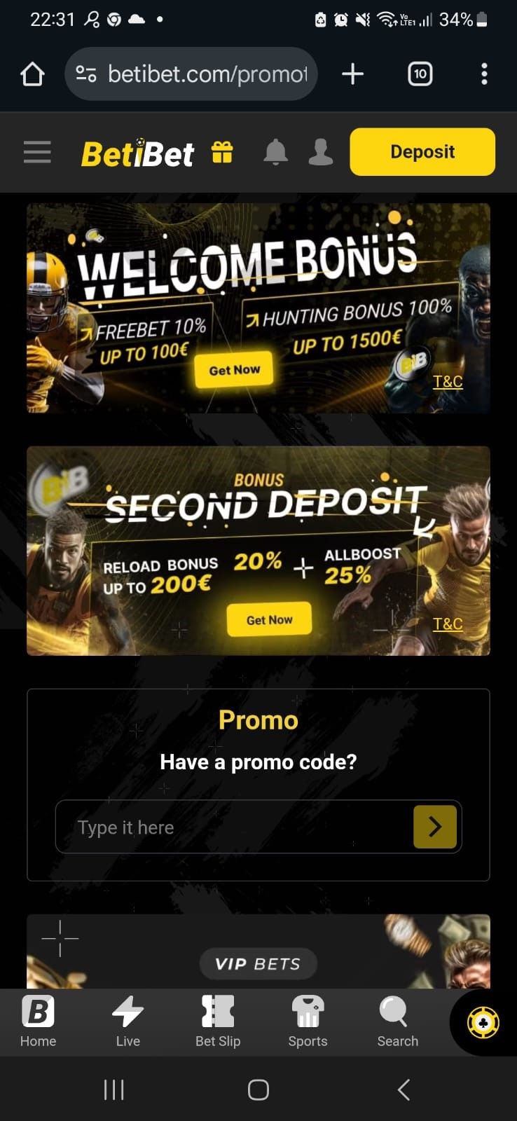 Betibet bonus