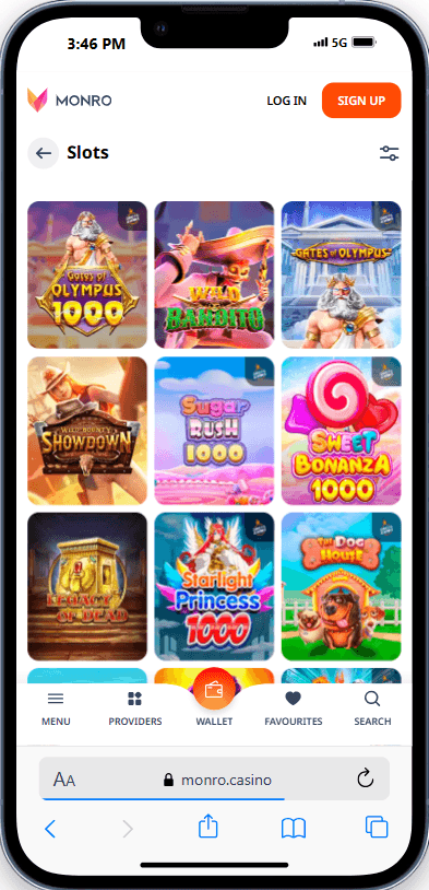 Monro Casino Deposit Screenshot