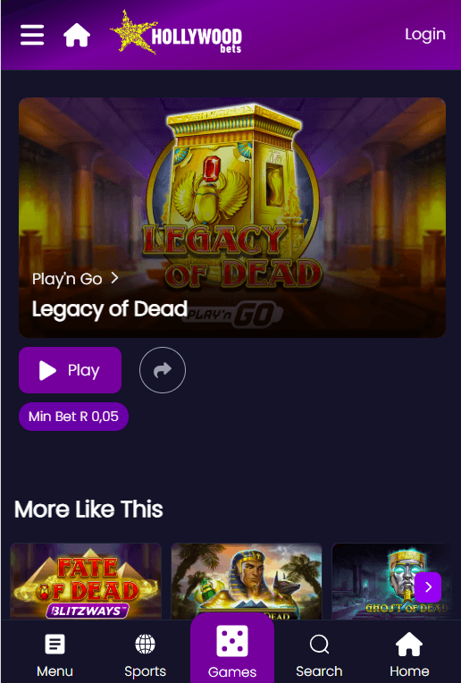 Screenshot του Legacy of Dead demo που δείχνει τη διεπαφή παιχνιδιού