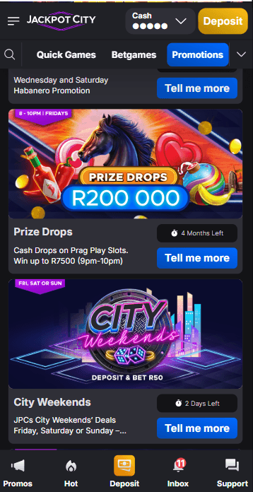 Jackpot City Casino Promotional Offers