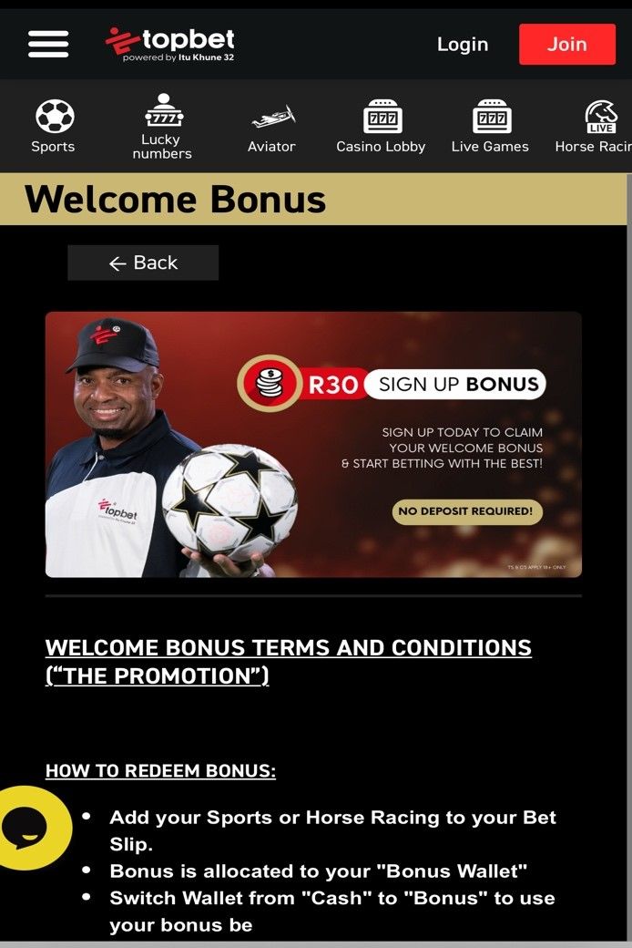 Interfaccia di scommessa qualificante su Topbet24